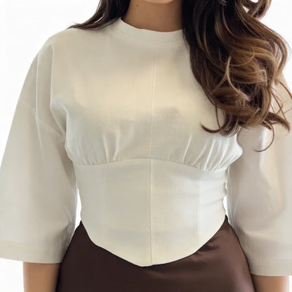 Women’s Cropped Blouse Top for Casual Chic Styling