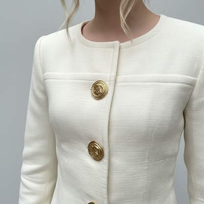 Women’s Single Breasted Blazer and Shorts Suit Set for Elegant Office Wear