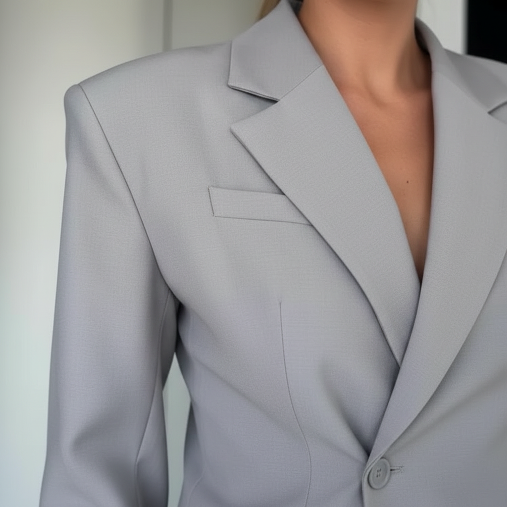 Women’s Tailored Blazer and Wide Leg Trouser Suit Set for Office Wear