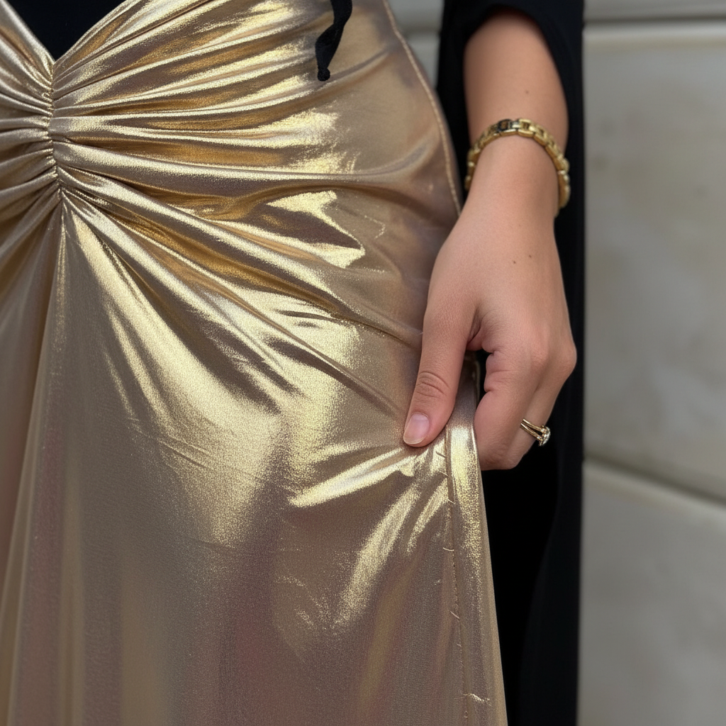 Women’s Contrast Panel Maxi Dress for Elegant Party Wear