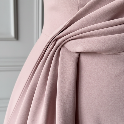 Women’s Elegant Draped Top and Maxi Skirt Set for Wedding