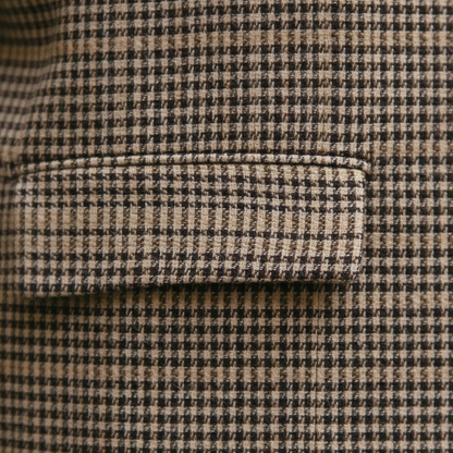 Women’s Plaid Blazer Jacket with Tailored Fit for Office Work Business