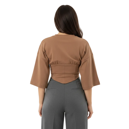 Women’s Cropped Blouse Top for Casual Chic Styling