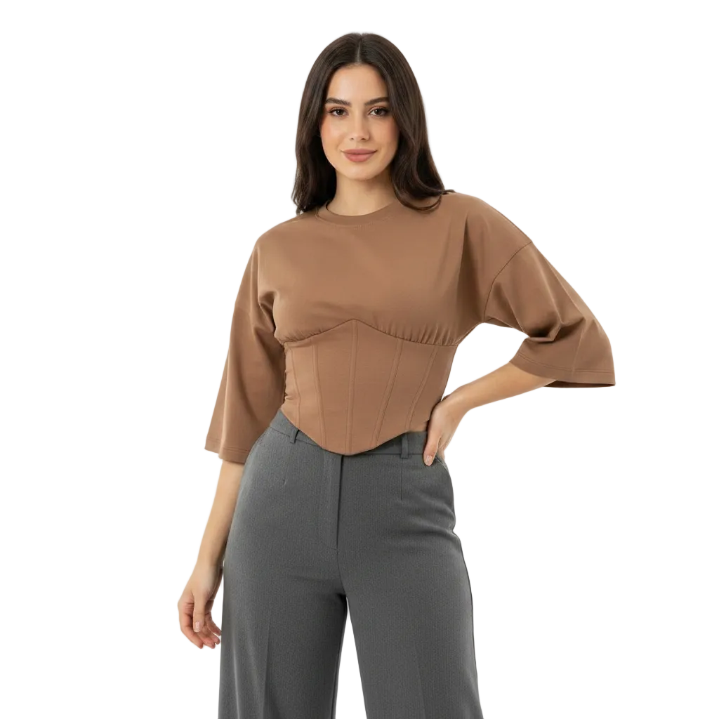 Women’s Cropped Blouse Top for Casual Chic Styling