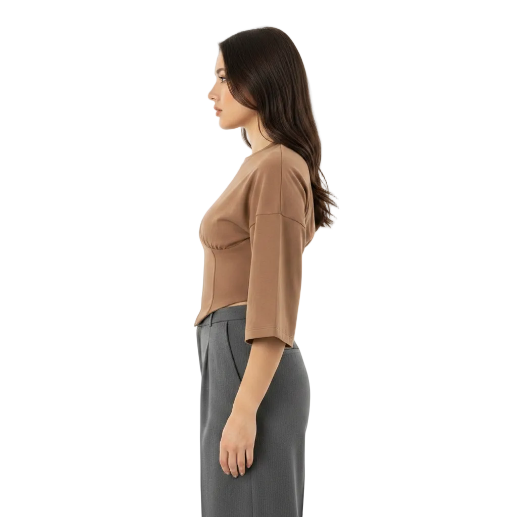Women’s Cropped Blouse Top for Casual Chic Styling