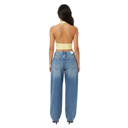 Women’s Vintage Wide Leg Denim Jeans for Casual Streetwear