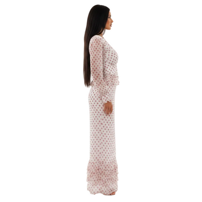 Women’s Peplum Top and Midi Skirt Set for Elegant Party Wear