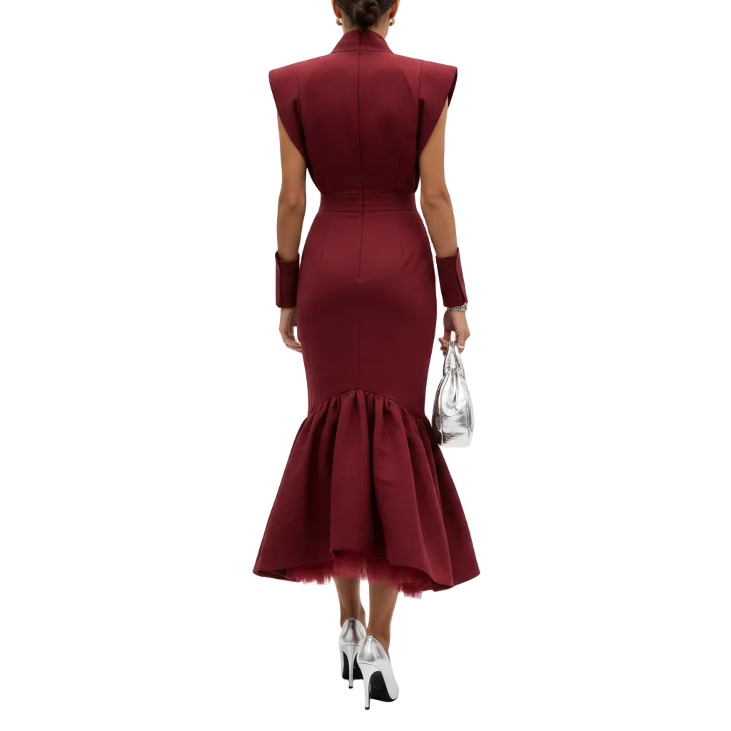 Women’s Elegant Shirt and Maxi Skirt Set for Formal Occasion Wear