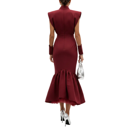 Women’s Elegant Shirt and Maxi Skirt Set for Formal Occasion Wear