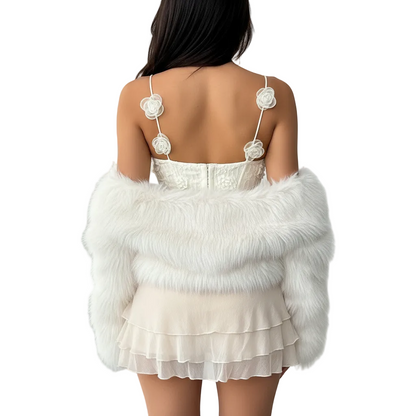 Women’s Floral Lace Corset Crop Top for Party Wear