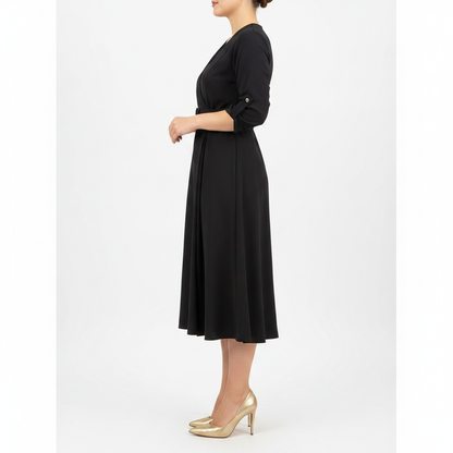 Women’s Elegant Midi Dress for Office Wear and Daily Fashion