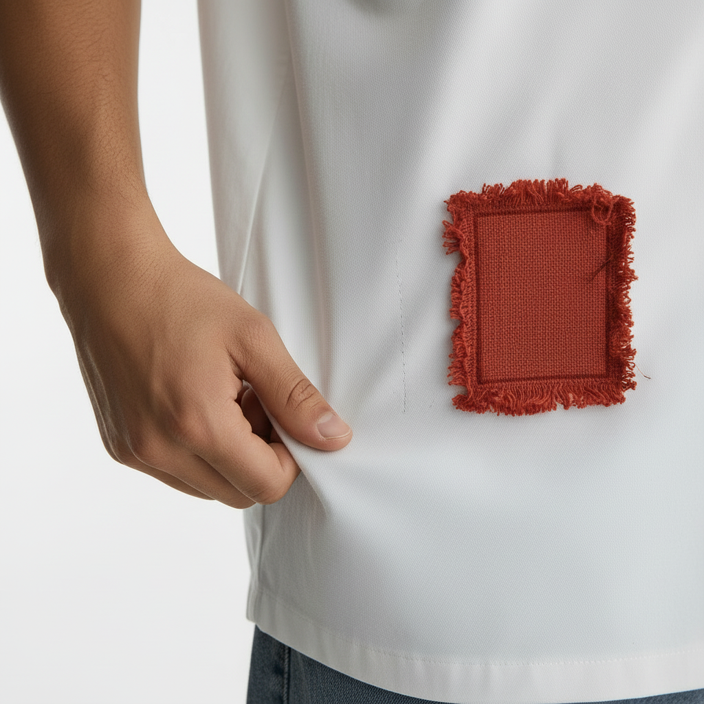 Men's Patchwork Button Down Shirt with Short Sleeves