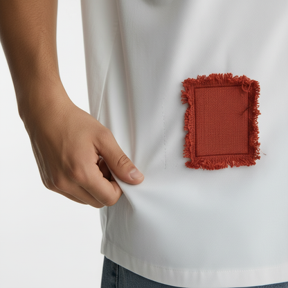 Men's Patchwork Button Down Shirt with Short Sleeves