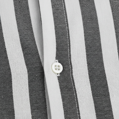 Men's Vertical Striped Short Sleeve Button Down Shirt