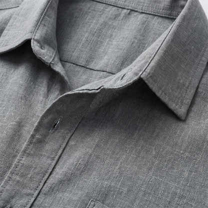 Men's Textured Button Down Shirt for Summer Casual Wear